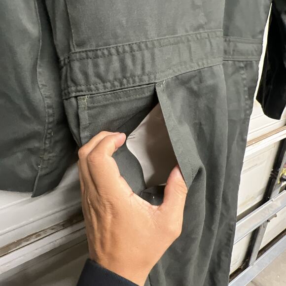 Dickies Olive Green Coveralls Long Sleeve Workwear Jumpsuit Overall - Picture 10 of 16